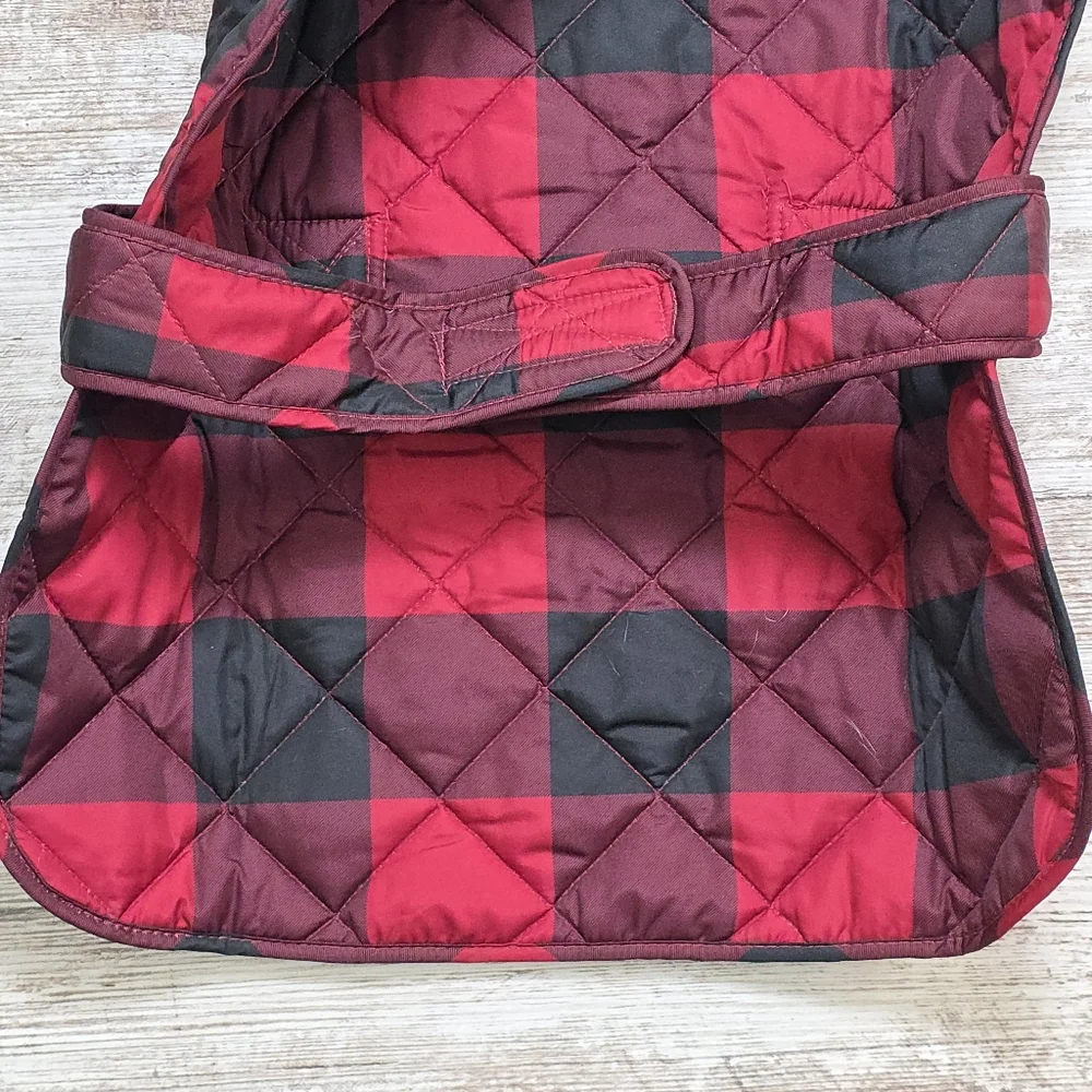 St. Johns Bark Dog Jacket Size Large Red Check NWT